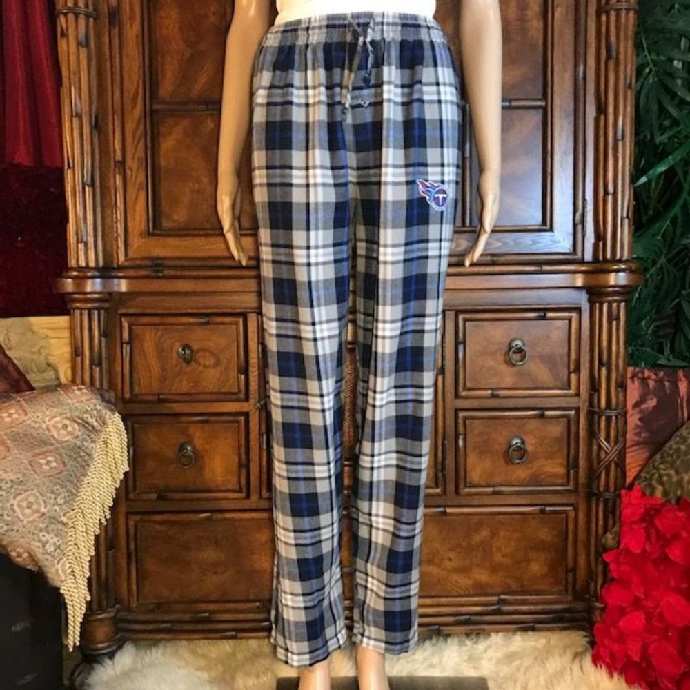 NFL Tennessee Titans Plaid Cotton Blend Pajama Pants